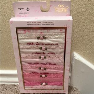 Victoria's Secret Pink V-String Panties 7-Pack